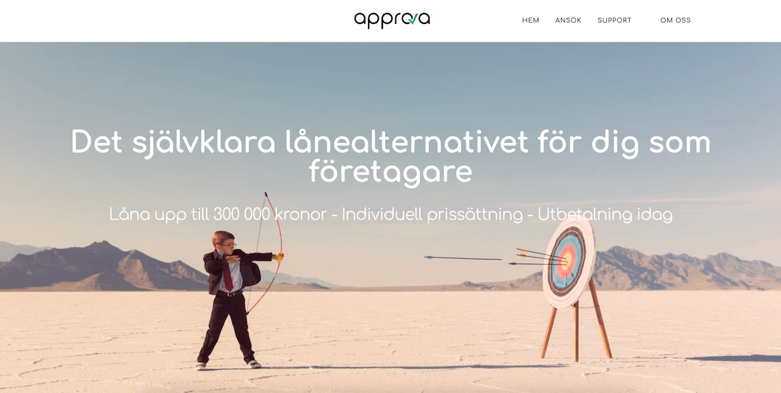 Approva Företagslån hemsida