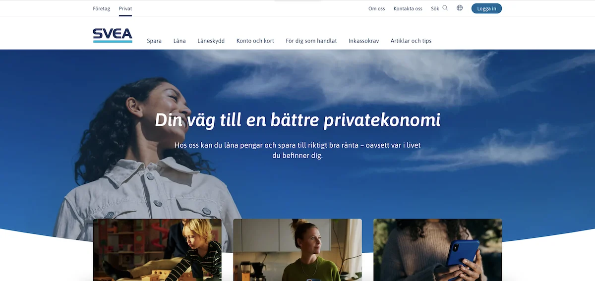 Svea Ekonomi hemsida