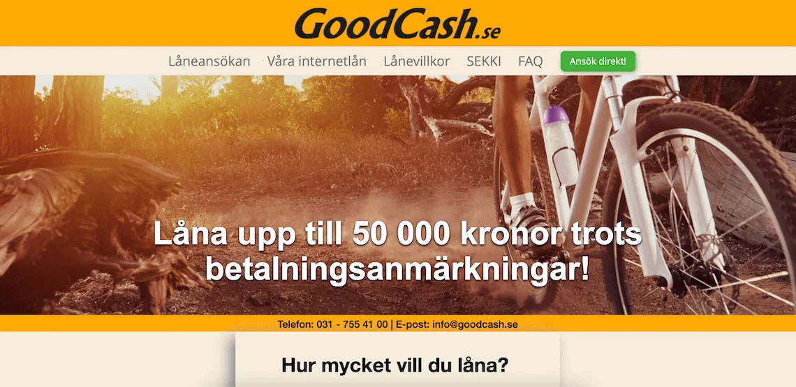 Goodcash hemsida