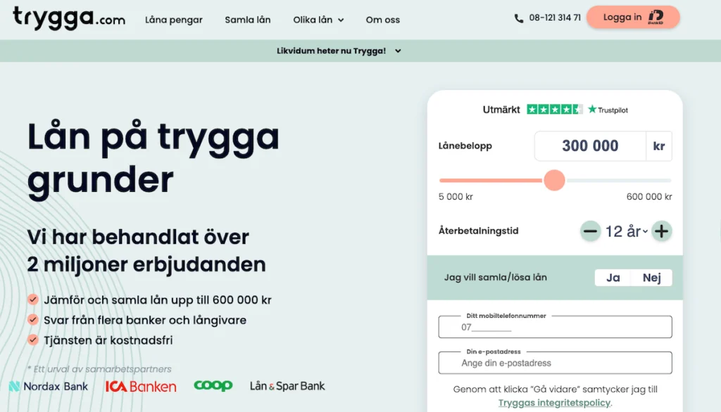 Trygga hemsida